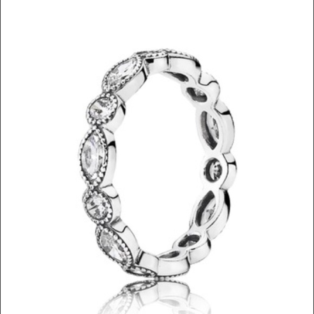 Alluring Brilliant Marquise Stackable Ring, CZ